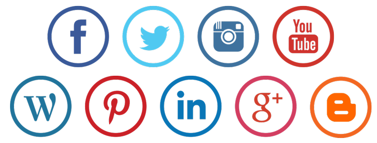 transparent background social media icons png