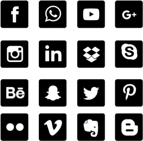 Download Social Media Icons Set Network Background 280x278 Download Social Media Icons Set Network Background
