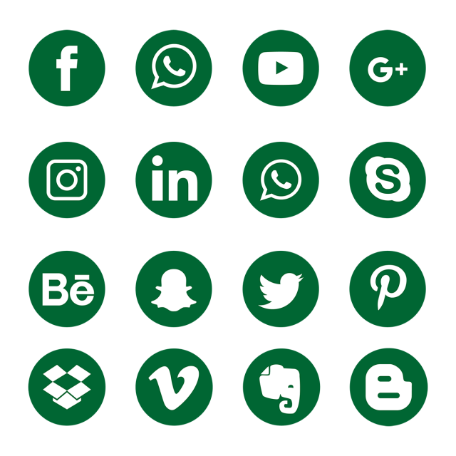 Green Social Media Icons, Social, Media, Icon Png And Vector 640x640 Green Social Media Icons, Social, Media, Icon Png And Vector