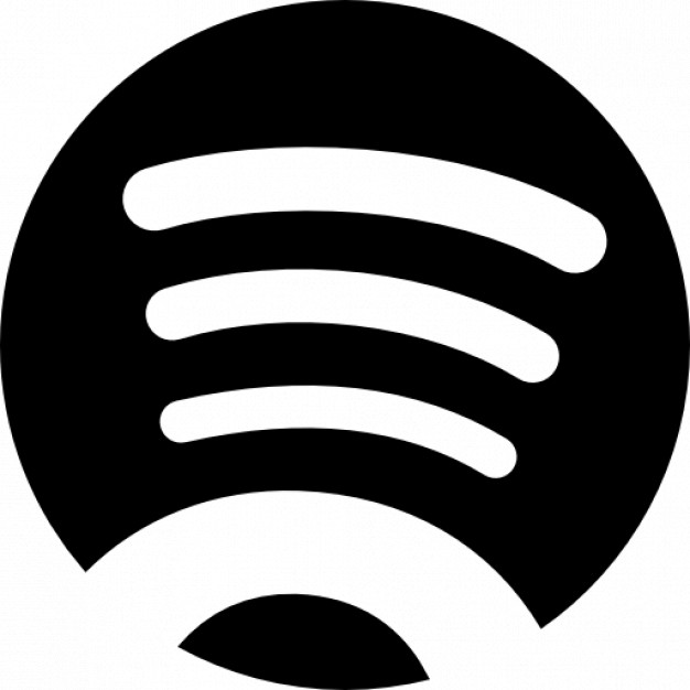 spotify logo black and white png