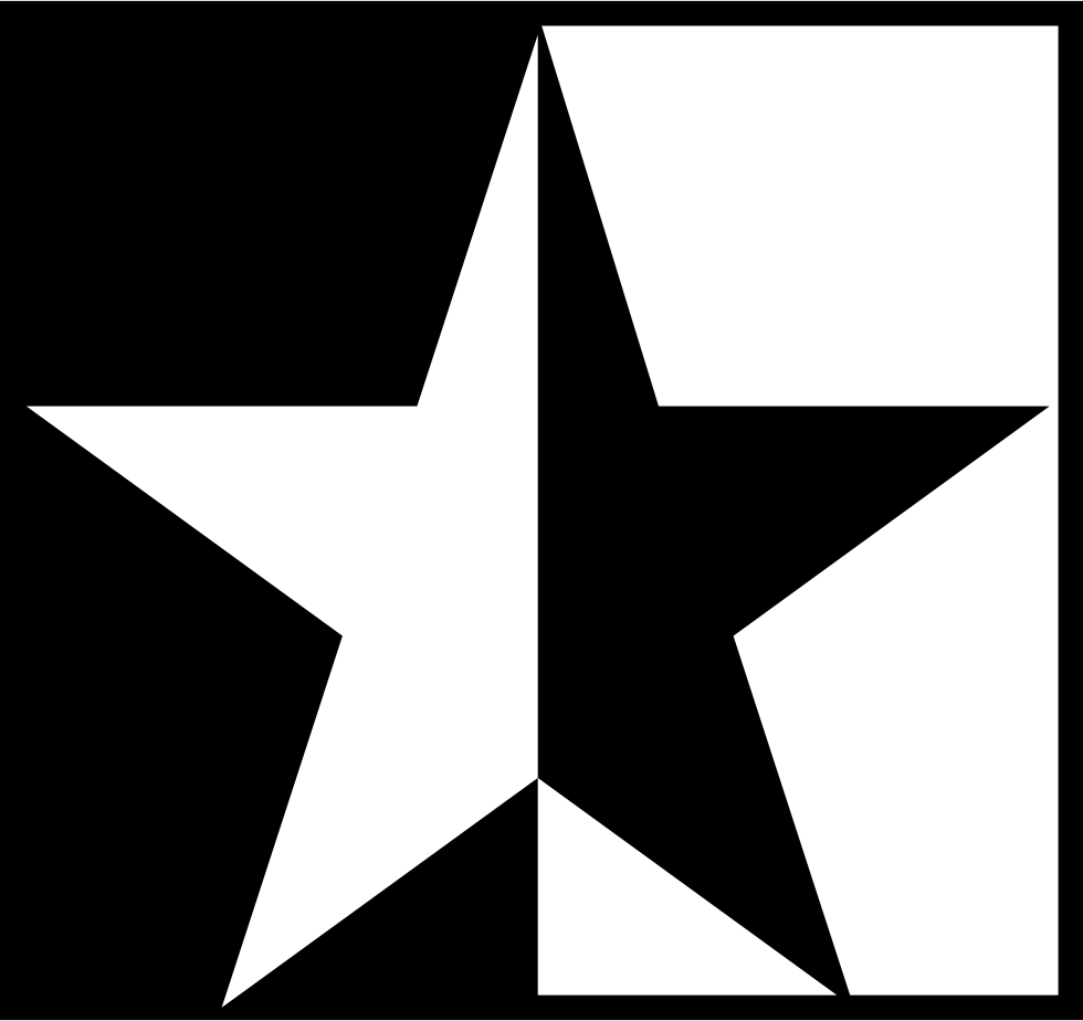 980x924 Black White Star Png Icon Free Download