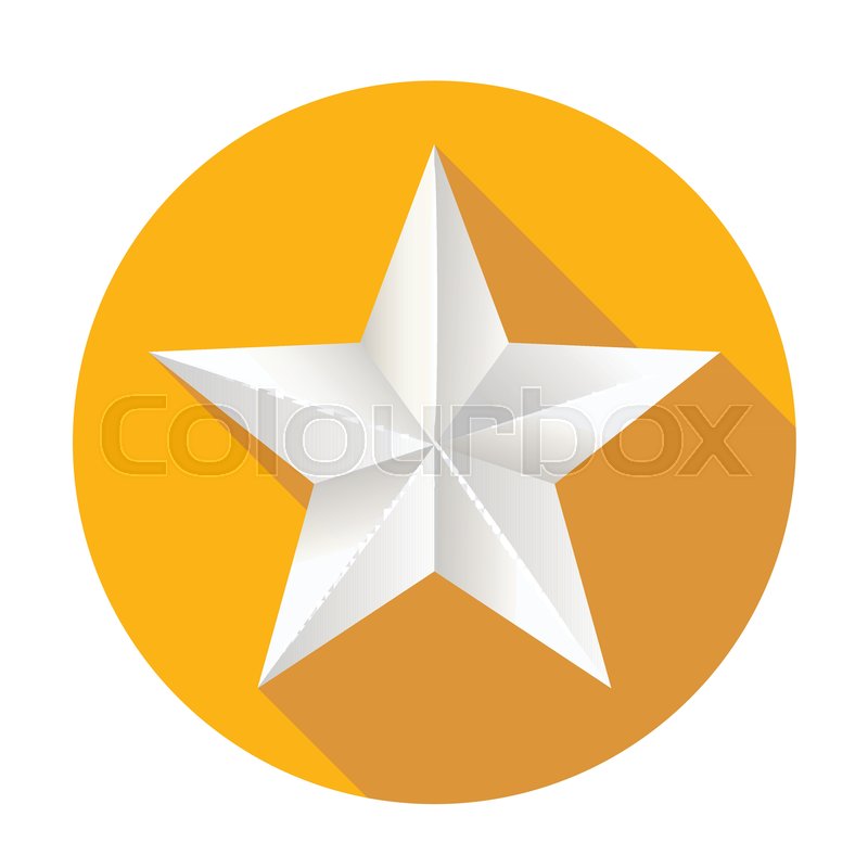 800x800 Volumetric Five Pointed Star Icon Of Stock Vector Colourbox