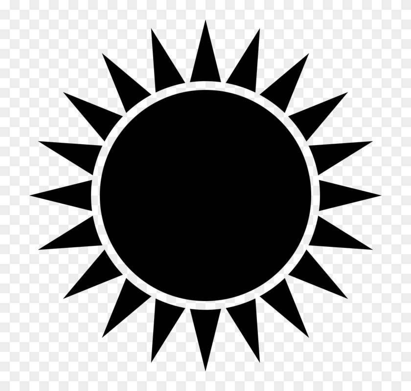 840x800 Black And White Sun Clipart