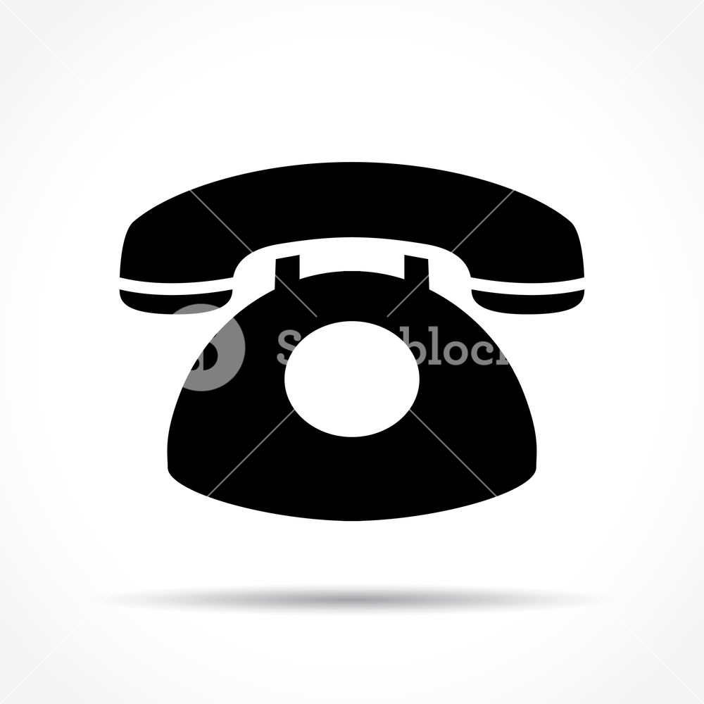 Illustration Of Telephone Icon On White Background Royalty Free 1000x1000 Illustration Of Telephone Icon On White Background Royalty Free