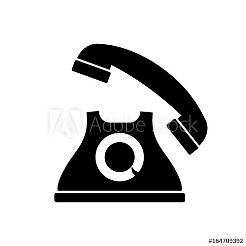 Black And White Telephone Icon 500x500 Black And White Telephone Icon