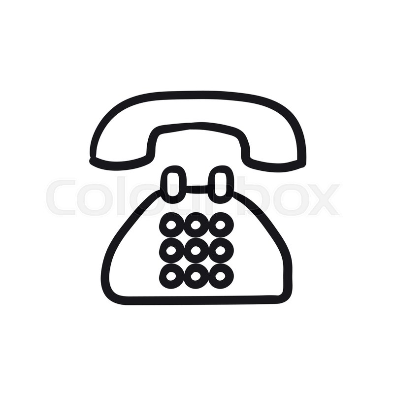 Telephone Vector Sketch Icon Isolated Stock Vector Colourbox 800x800 Telephone Vector Sketch Icon Isolated Stock Vector Colourbox