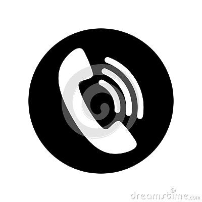 Black Handset Icon On White Background Vector Illustration 400x400 Black Handset Icon On White Background Vector Illustration