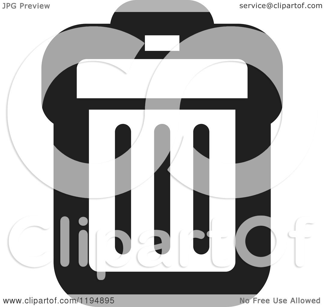 1080x1024 Clipart Of A Black And White Trash Bin Office Icon