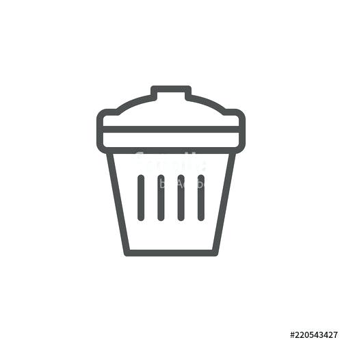 500x500 White Trash Basket