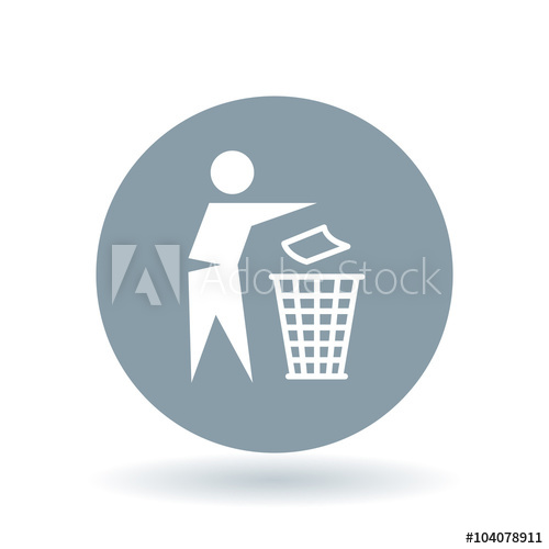 500x500 Dispose Trash Icon Dispose Trash Sign Trash Bin Symbol White