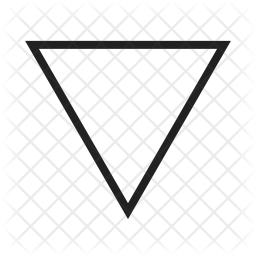 256x256 Inverted Triangle Icon Of Line Style