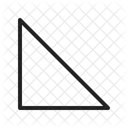 256x256 Right Angle Triangle Icon Of Line Style
