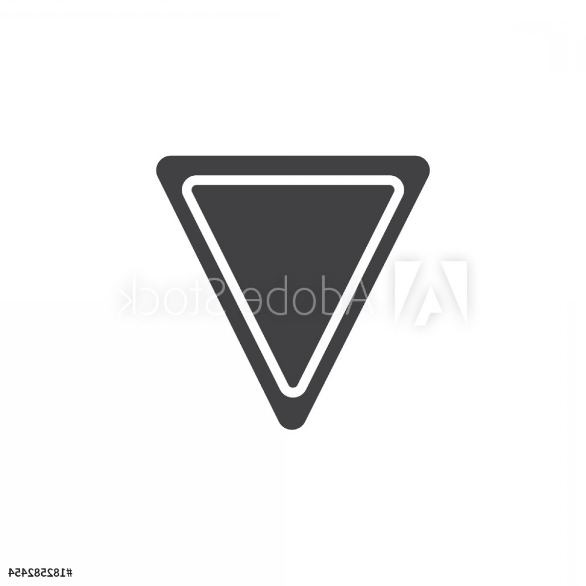 1200x1200 Yield Triangle Signs Icon Vector Filled Flat Sign Solid Pictogram