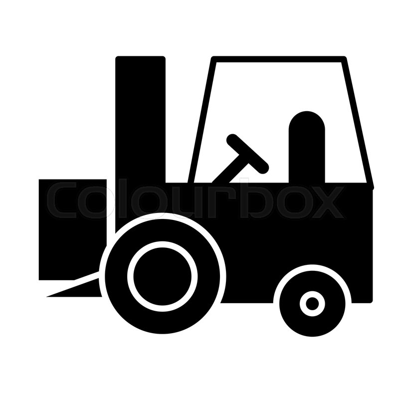 800x800 Forklift Truck Solid Icon Load Vector Stock Vector Colourbox