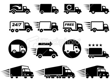 380x285 Free Delivery Trucks Black And White Icon Set Oz Truck Icon