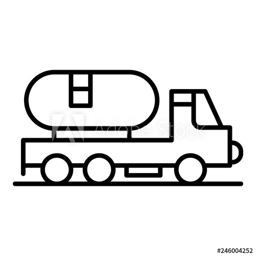500x500 Petrol Truck Icon Outline Petrol Truck Vector Icon For Web Design