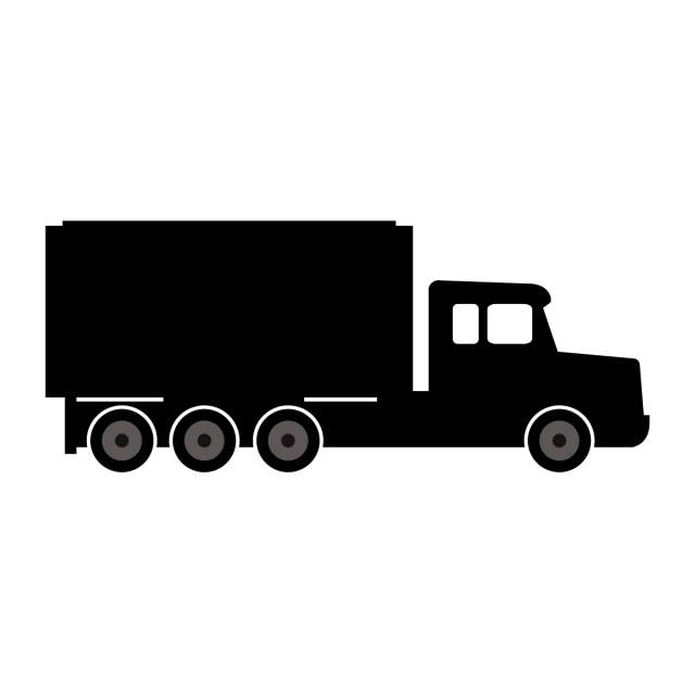 640x640 Truck Icon, Van, Black, Delivery Png And Vector With Transparent