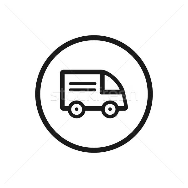 600x600 Truck Icon On A White Background Vector Illustration Imaagio