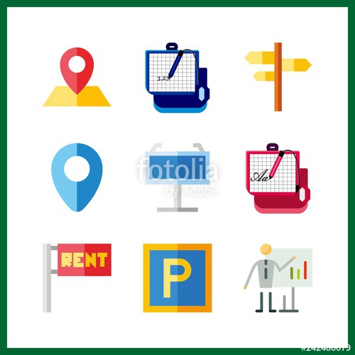 500x500 Marker Icon Vector Illustration Marker Set Maps And Flags