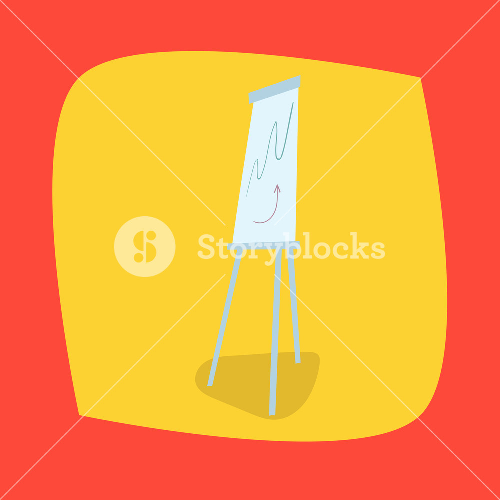 1000x1000 Funny Whiteboard Or Marker Board With Positive Graph Charts Icon