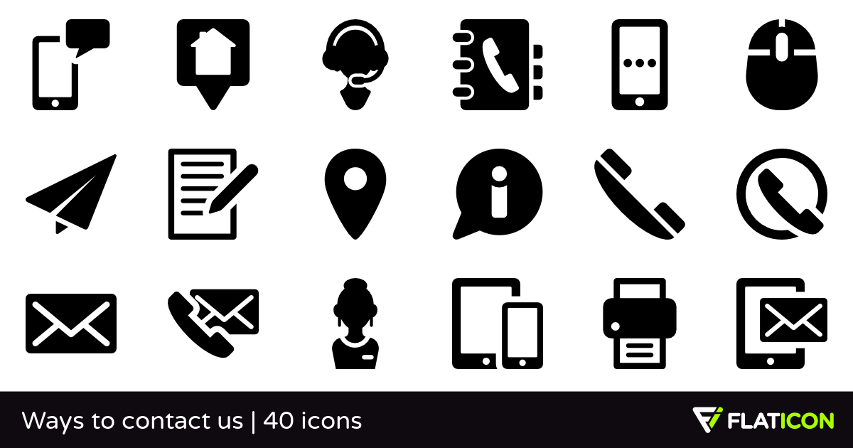 1200x630 Ways To Contact Us Premium Icons