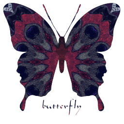 256x256 Wicked Butterfly On Icon Graffix