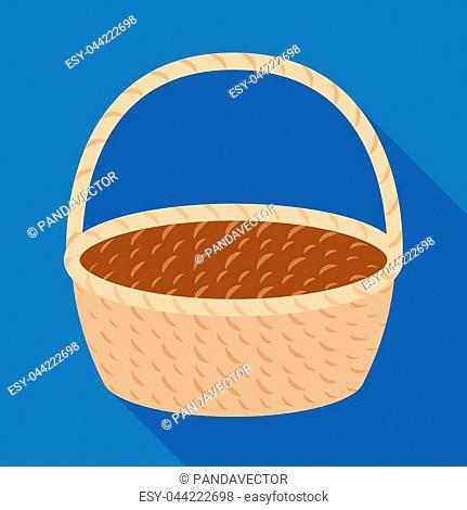 431x470 Wicker Basket Flat Icon Stock Photos And Images Age Fotostock