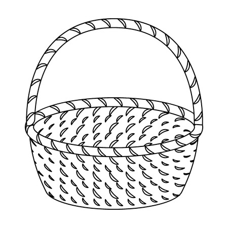 450x450 Wicker Basket Made Of Twigs Easter Single Icon In Outline Style