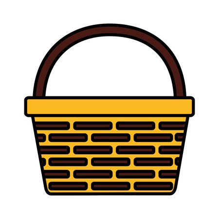 450x450 Wicker Basket Icon On White Background Vector Illustration
