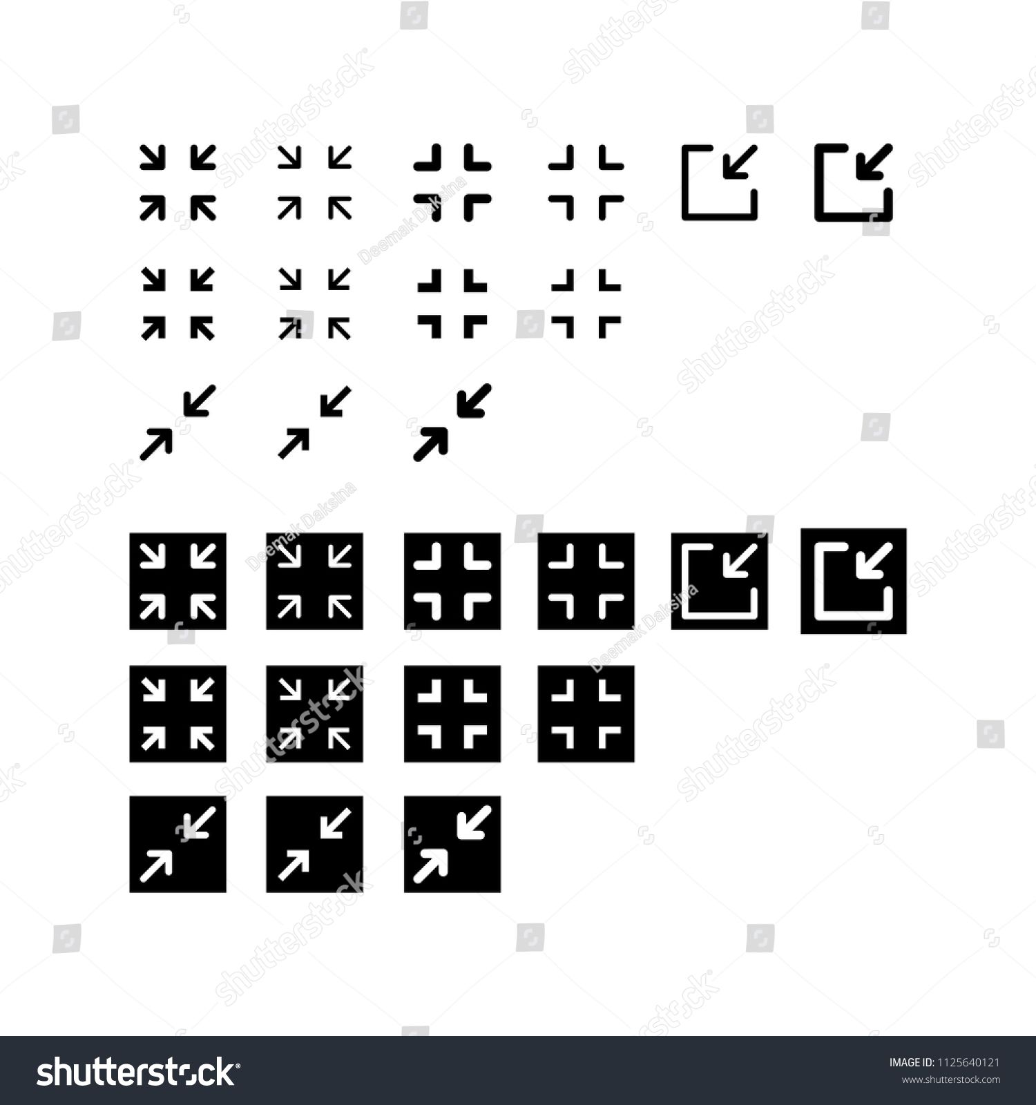1500x1600 Exit Fullscreen Icon Set Minimize, Screen, Fullscreen, Full, Exit