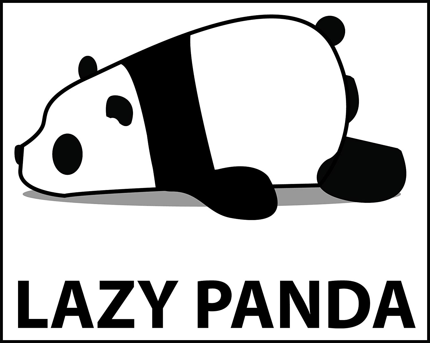 1500x1197 Cute Sleepy Lazy Panda Bear Cartoon Vinyl Sticker