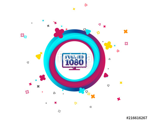 500x405 Full Hd Widescreen Tv Sign Icon Symbol Colorful Button