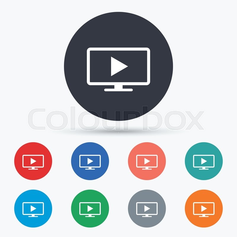 800x800 Widescreen Tv Mode Sign Icon Stock Vector Colourbox