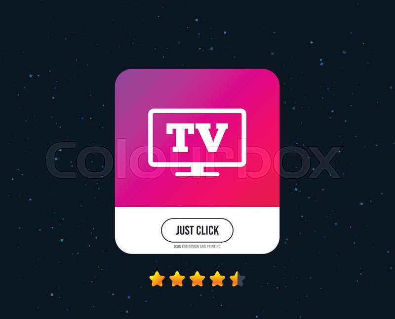 800x648 Widescreen Tv Sign Icon Television Stock Vector Colourbox