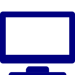 256x256 Free Navy Widescreen Tv Icon