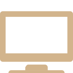 256x256 Free Tan Widescreen Tv Icon