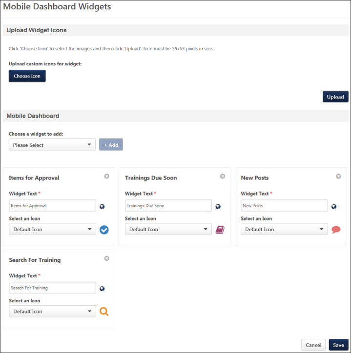 719x724 Mobile Dashboard Widgets