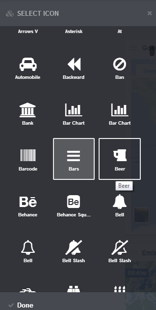 318x629 Select Custom Icons For Widgets