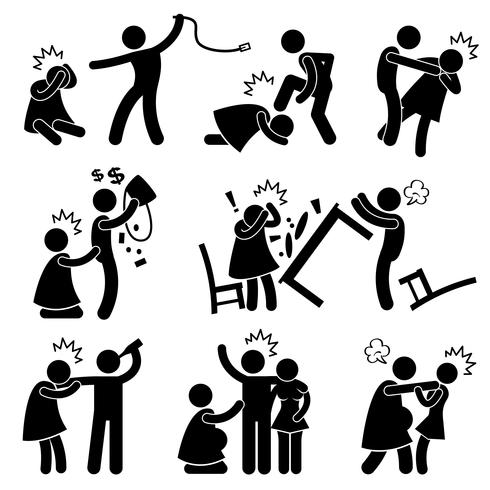 490x490 Abusive Husband Helpless Wife Stick Figure Pictogram Icon