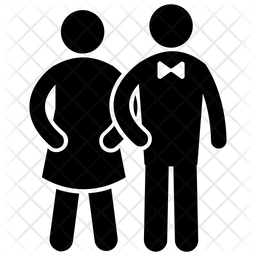 256x256 Husband Wife Icon Of Glyph Style
