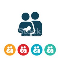200x200 Husband And Wife With Baby Icon Stock Vectors