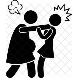 256x256 Angry Wife Icon Of Glyph Style
