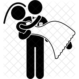 256x256 Carrying Wife Icon Of Glyph Style