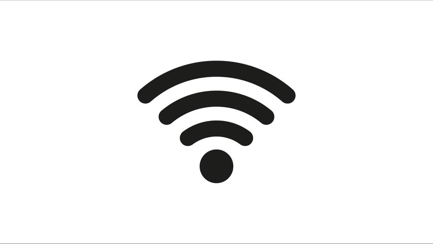 852x480 Wifi Icon Flashes, Video Stock Footage Video