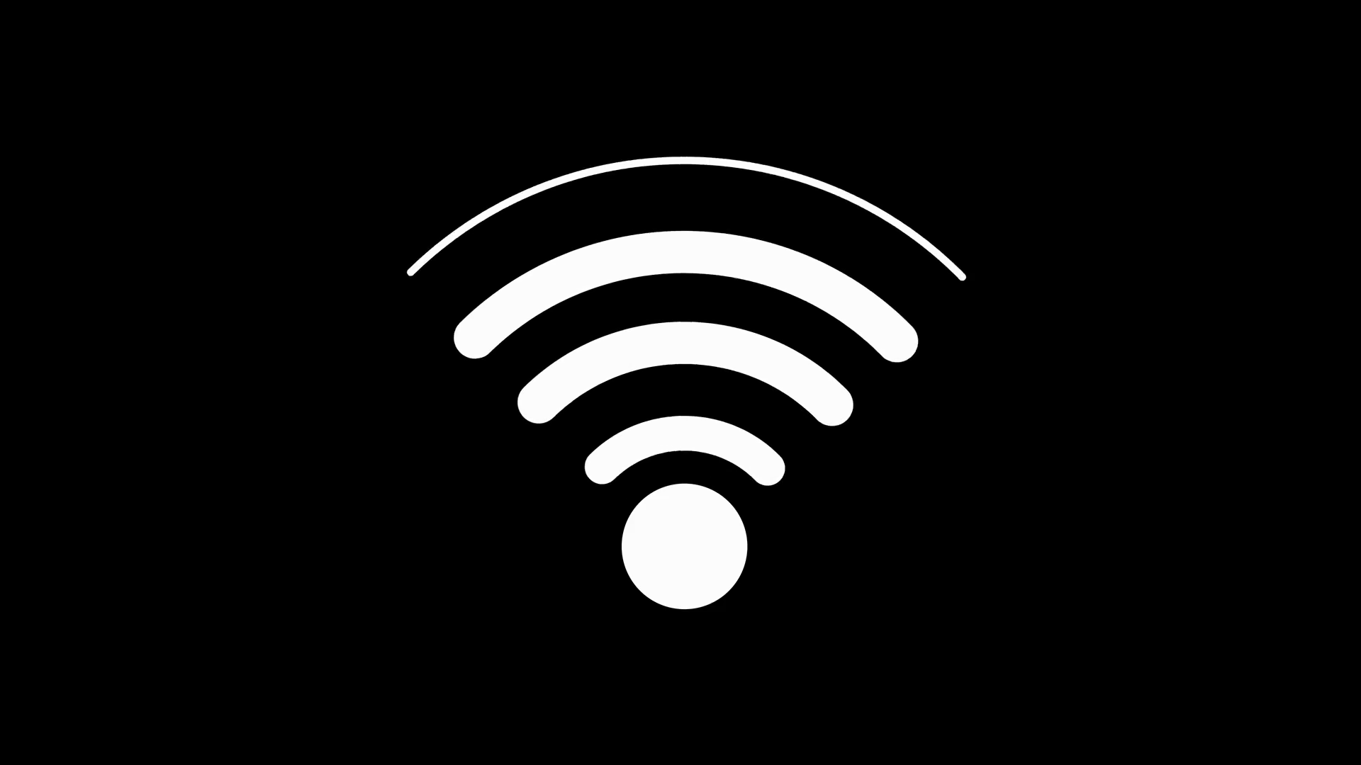 1920x1080 Icon Connection To The Wifi Point With A Changing Level Of Signal