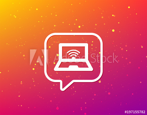 500x391 Computer With Wifi Icon Notebook Or Laptop Pc