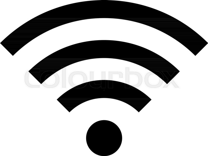 800x601 Wifi Icon Black Color On White Vector Stock Vector Colourbox