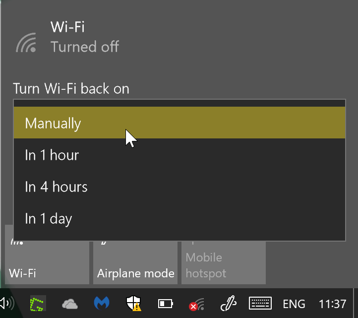 722x641 Turn Wi Fi Back On Automatically On Windows