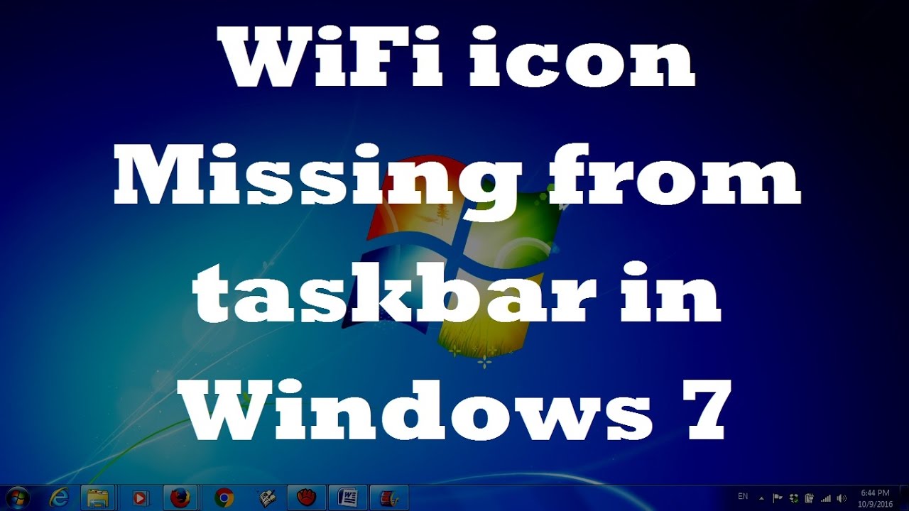 1280x720 Wifi Icon Missing From Taskbar In Windows