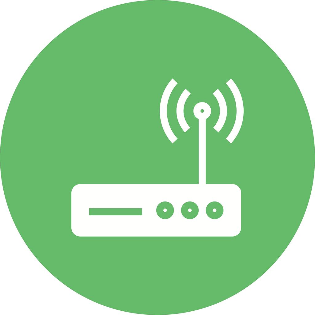 1024x1024 Wifi Router Flat Round Icon